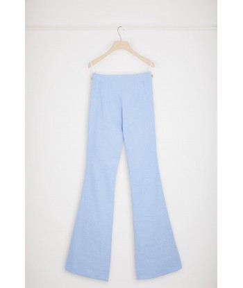 Flared trousers in stretch tweed destockage