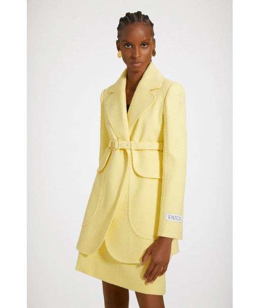 Longline belted jacket in cotton-blend tweed Découvrez la collection