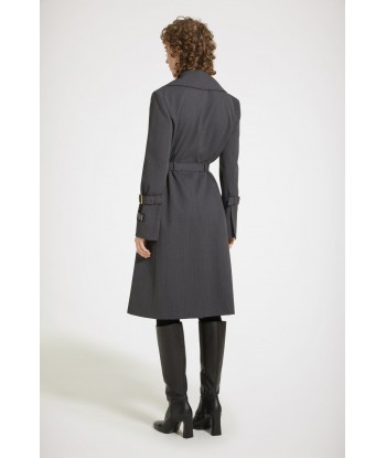 Trench coat in technical wool twill Paris Déstockage Promo