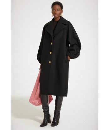 Cocoon coat in wool-blend felt Paris Déstockage Promo