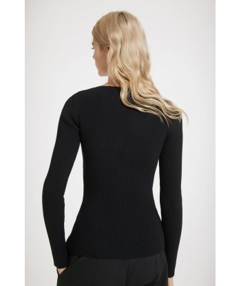 Ribbed corset top in sustainable wool blend JUSQU'A -70%! 