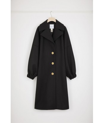 Cocoon coat in wool-blend felt Paris Déstockage Promo