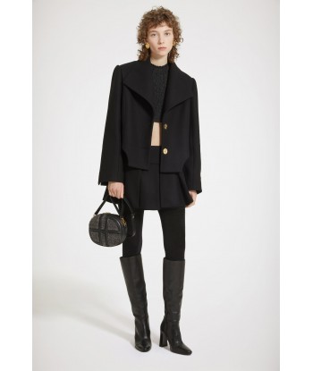 Cut-out cropped jacket in wool-blend felt Par le système avancé 