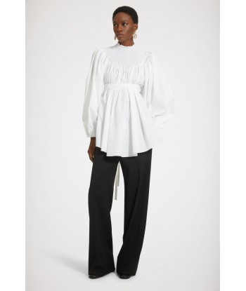 Smock collar tunic in organic cotton l'achat 