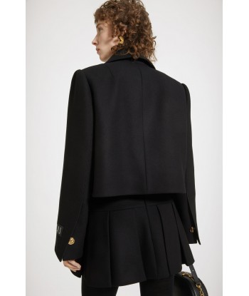 Cut-out cropped jacket in wool-blend felt Par le système avancé 