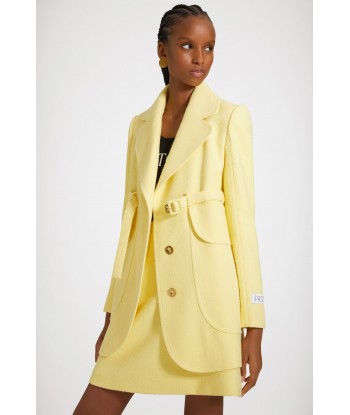 Longline belted jacket in cotton-blend tweed Découvrez la collection