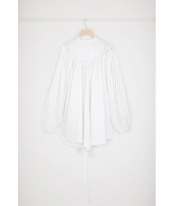 Smock collar tunic in organic cotton l'achat 