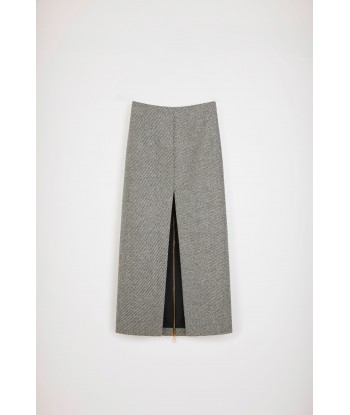 Zip-back midi pencil skirt in textured wool Vous souhaitez 