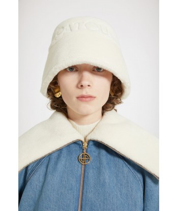 Oversized jacket in organic cotton denim and faux shearling JUSQU'A -70%! 