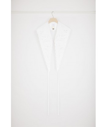 Long embroidered collar in organic cotton de l' environnement