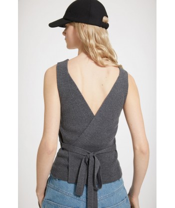 Wrap-back tank in sustainable wool blend 2 - 3 jours ouvrés.