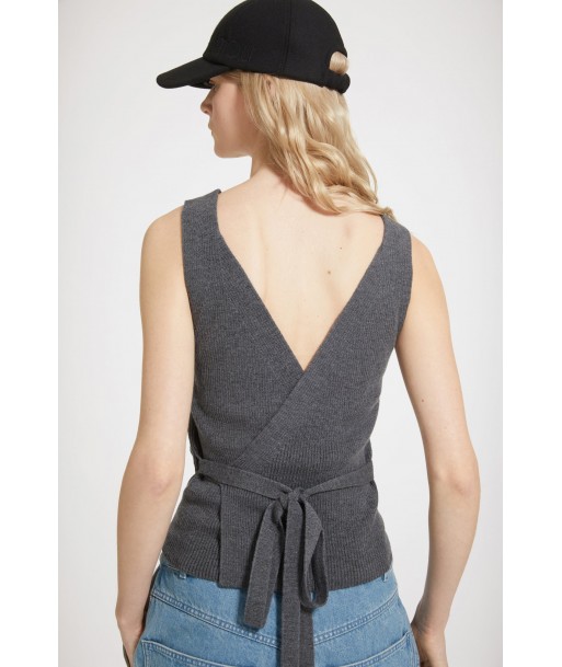 Wrap-back tank in sustainable wool blend 2 - 3 jours ouvrés.