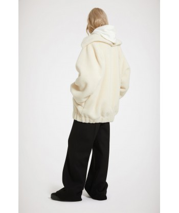 Faux shearling bomber jacket in recycled polyester basket pas cher