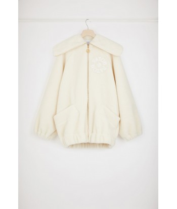 Faux shearling bomber jacket in recycled polyester basket pas cher