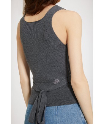 Wrap-back tank in sustainable wool blend 2 - 3 jours ouvrés.