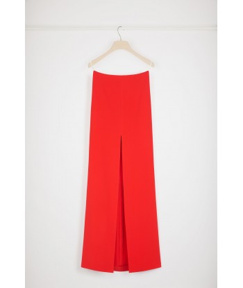 Slit maxi skirt in technical crepe Comparez plus de prix