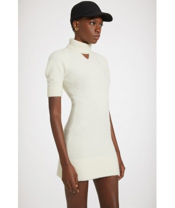 Cut-out mini dress in sustainable alpaca blend vous aussi creer 