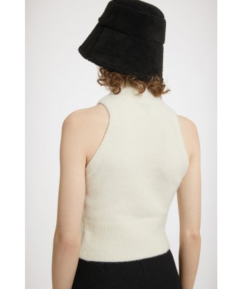 Sleeveless top in sustainable alpaca blend de pas cher