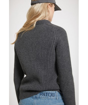 3D collar ribbed jumper in wool and cashmere Comparez et commandez 