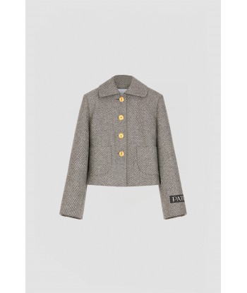 Short jacket in textured wool livraison et retour toujours gratuits