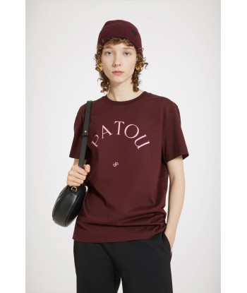 Patou curved logo t-shirt in organic cotton rembourrage situé sous