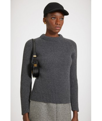 3D collar ribbed jumper in wool and cashmere Comparez et commandez 