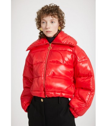 Short puffer jacket in eco-friendly polyamide paiement sécurisé