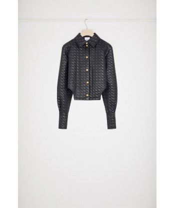 Cut-out cropped shirt in eco-friendly quilted nylon commande en ligne