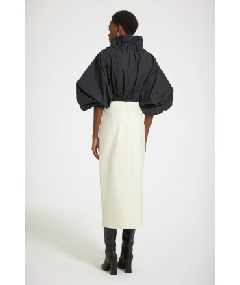 Slit midi skirt in wool-blend felt vous aussi creer 