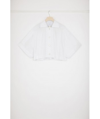 Wave cropped shirt in sustainable cotton suggérées chez