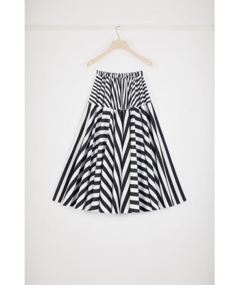 Maxi skirt in printed cotton de France