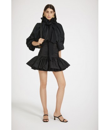 Ruffle mini skirt in recycled faille 50-70% off 