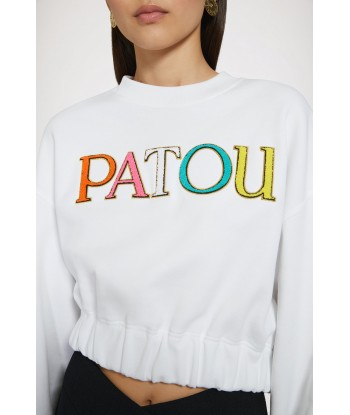 Patou cropped sweatshirt in organic cotton offre 