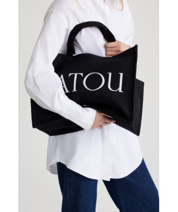 Large Patou tote in cotton canvas livraison et retour toujours gratuits