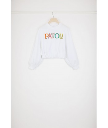 Patou cropped sweatshirt in organic cotton offre 