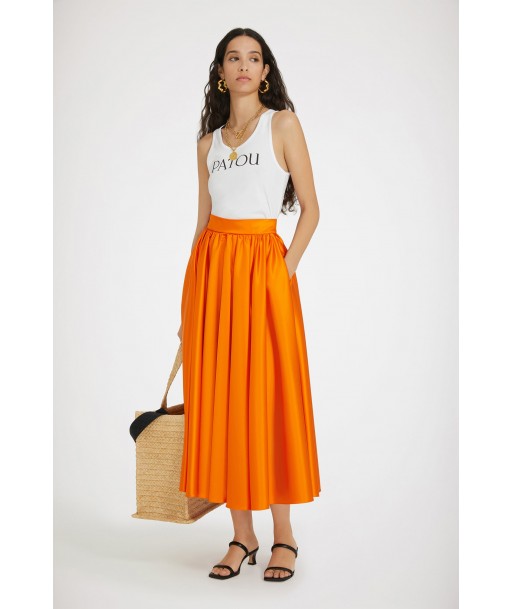 Volume midi skirt in satin le concept de la Pate a emporter 