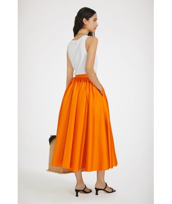 Volume midi skirt in satin le concept de la Pate a emporter 