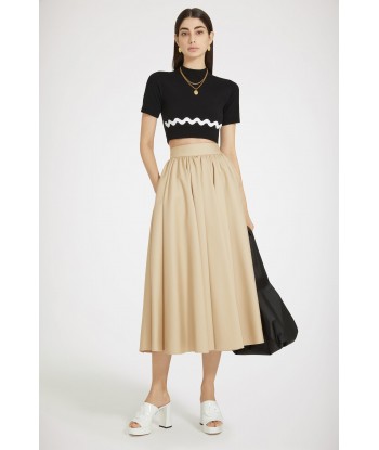 Volume midi skirt in cotton gabardine 2024