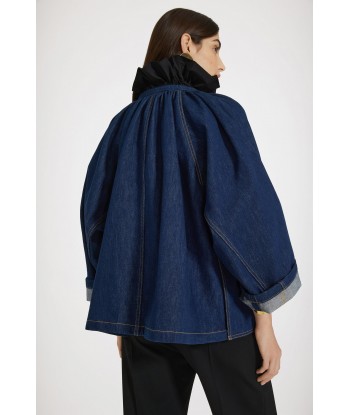 Oversized sailor jacket in cotton denim online