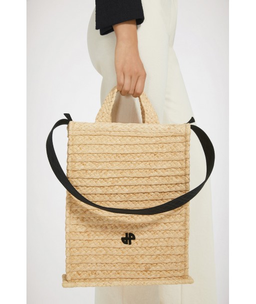 Vertical JP tote in raffia meilleur choix