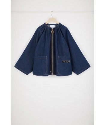 Oversized sailor jacket in cotton denim online