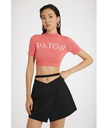 Cropped Patou jumper in cotton and wool Jusqu'à 80% De Réduction