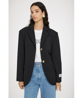 Relaxed belted jacket in technical wool de technologie