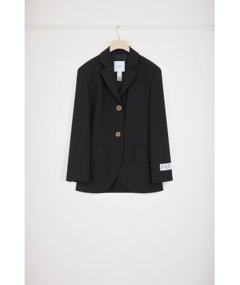 Relaxed belted jacket in technical wool de technologie