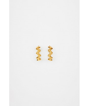 Wave hoop earrings in gold-plated brass Véritable concentré