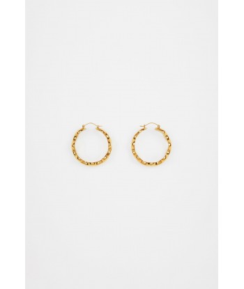 Wave hoop earrings in gold-plated brass Véritable concentré