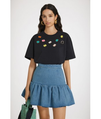 JP embellished t-shirt in organic cotton chez Cornerstreet bien 