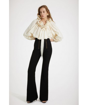 Flared trousers in cotton-blend tweed de votre