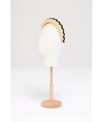 Wave padded headband in cotton tweed En savoir plus