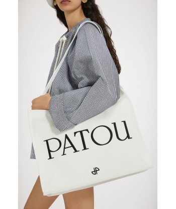 Large Patou tote in cotton canvas d'Europe débarque